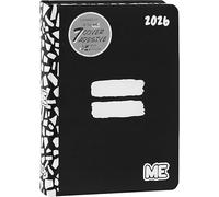 Diario Agenda Compatibile Scuola Me My Evolution Nero Opaco 2025/2026 Datato 16 Mesi 17x12 cm + Omaggio Penna Colorata