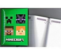 DIARIO AGENDA MINECRAFT, novità scuola 2025, dim.13,5X18,5cm.
