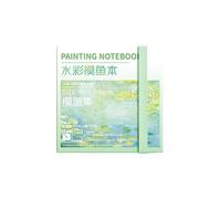 Diario artistico portatile ad acquerello con tavolozza di pittura 50 fogli 300 g/m² carta da viaggio Sketchbook con vassoio per vernice