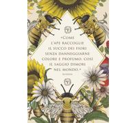 DIARIO BULLET "API": Diario a puntini per Tenere traccia del passato Ordinare il presente e Progettare il futuro | Taccuino puntinato 5mm | 110 pagine ... cm.15,24x22,86 | Carta interna avorio | BEE