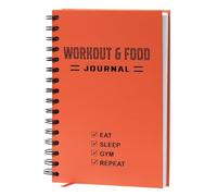 Diario con copertina rigida per fitness e cibo, agenda nutrizionale e allenamento per uomini e donne, formato A5, robusto registro per tenere traccia della dieta, della palestra e degli allenamenti a