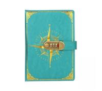 Diario con Lucchetto A5 Retro Password Book con Lucchetto Diario Notebook Creativo Viaggiatore Bussola Mano Libro Mastro Studente Blocco Note Cancelleria Nota Segreta(Green)