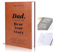 Diario con scritta "Dad", "I Want to Hear Your Story" (lingua italiana non garantita) per condividere la sua vita e il suo amore, copertina rigida rivestita in pelle, diario portatile per il