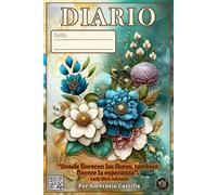 Diario con Tapa Floral para Mujeres: Tapa Brillante con Detalles Dorados, Captura tus Pensamientos, con 100 Páginas Rayadas, Bonus: Desafíos de ... Vida Más Feliz, Plena y Crecimiento Personal