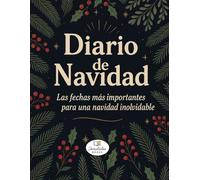 Diario de Navidad: Agenda donde poder anotar los eventos más importantes de las navidades, lista de regalos, espacio para fotos, organizador de invitados. Tamaño A4