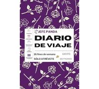 DIARIO DE VIAJE - JEFE PANDA: Color Púrpura, 14,21 X 10,41 cm, calendario 2024-25, presupuesto semanal, planificación semanal, proyecto, itinerario de ... 182 páginas, 16 fines de semana, tapa dura.