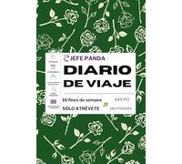 DIARIO DE VIAJE - JEFE PANDA: Color violeta oscuro, 14,21 X 10,41 cm, calendario 2024-25, presupuesto semanal, planificación semanal, proyecto, ... 182 páginas, 16 fines de semana, tapa dura.