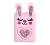 Diario dei conigli - Quaderno in peluche per bambini, copertina morbida e lucida, design simpatico animaletto, pagine robuste | Adorabile diario personale per Natale, compleanno, Capodanno, regalo, sc