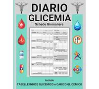 Diario della Glicemia: quaderno giornaliero per registrare diabete, insulina, pressione sanguigna, battiti, cibo, acqua, farmaci, appuntamenti, ... Glicemico | 4 mesi con utilizzo quotidiano