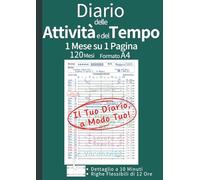 Diario delle Attività e del Tempo: Organizza il Tuo Mese su 1 Pagina per Gestire il Tempo e Raggiungere i Tuoi Obiettivi | 120 Mesi (10 Anni) Senza ... Produttività e Progetti | Formato A4 (Verde)