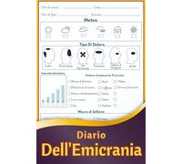 Diario Dell'emicrania: Diario Per Il Monitoraggio Dell’emicrania | Per Identificare I Fattori Scatenanti E Facilitare La Diagnosi Medica