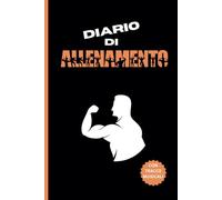 Diario di allenamento: Palestra e sollevamento pesi - Schede Esercizi e Cardio giornalieri - Playlist musicale Motivazionale - Copertina Nera