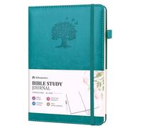 Diario di studio biblico Scrittura, kit per prendere appunti cristiani con istruzioni guidate, regali religiosi ispiratori, articoli di cancelleria basati sulla fede per note della chiesa (blu foglia