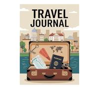 Diario di viaggio | Copertina laminata a righe lista di controllo notebook con tasca portaoggetti, blocco note portatile per documenti scritti a mano biglietti incollati