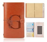 Diario di Viaggio iniziale, Taccuino in Pelle Rifillabile, Diario Blocco Note Quaderno Compleanno Regalo per Donne Ragazze Amica Scrittori Giornalisti e Studenti Regalo per Festa Della Mamma(G)