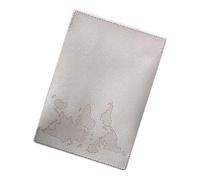 Diario di viaggio per principianti, con copertina per passaporti, con design ricamato e scomparti per carte di credito, Bianco e grigio., Taglia unica