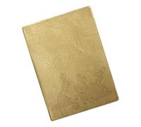 Diario di viaggio per principianti, con copertina per passaporti, con design ricamato e scomparti per carte di credito, Oro, Taglia unica