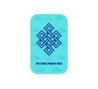 Diario espiritual con el símbolo del Nudo Infinito y el mantra OM MANI PADME HUM