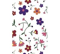 Diario Floral con Páginas Rayadas: Cuaderno alegre con diseño floral encantador con tapa mate colorida. Perfecto para uso personal, escolar o como regalo especial