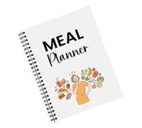 Diario giornaliero dei pasti, rilegatura a doppia spirale, diario giornaliero per colazione e cena, 21 x 14 cm, dieta mensile con consigli per la salute