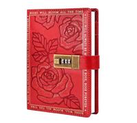 Diario in pelle, diario segreto portatile per personale, 224 pagine coperte rigida rosa fodera con blocco sicuro, pianificatore di notebook a scuola, regalo compleanno e Natale, 5.51x7.87x1.18 pollici