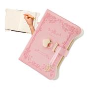 Diario in pelle PU con serratura, formato B6, agenda ricaricabile, diario sicuro, organizer personale, libro di cancelleria | 360 pagine con chiusura a chiave, taccuino per ragazze, donne