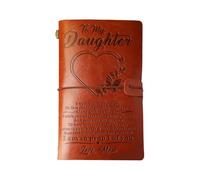 Diario in pelle, regalo per figlia da mamma e papà, diario di viaggio significativo, compleanno ispiratore, per scrivere e ricordi, marrone,