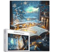 Diario invernale 1000 pezzi puzzle per adulti Natale fantasia atmosfera arte puzzle colorato puzzle fai da te per la decorazione della casa regali puzzle famiglia perfetto per serate di gioco 50 × 70