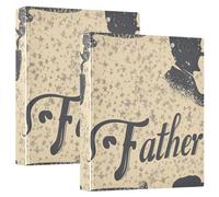 Diario per la festa del papà con pipa da 1 e 1/2 pollici, 3 anelli con portablocco, confezione da 1/2, forniture per ufficio, 200 fogli
