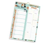 Diario per la pianificazione della dieta con rilegatura a spirale con elenchi strappabili e layout compatto per un piano alimentare tutto l'anno, taccuino per la gestione degli alimenti
