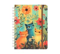 Diario Per Quaderni Con Gatti, Dal Design Adorabile, 15,5x21,5 Cm, Quaderno A Floreale Con Gatti, Materiale Scolastico E Per Ufficio, Portabilità Leggera, Per Adolescenti, Ragazze, Amanti Degl