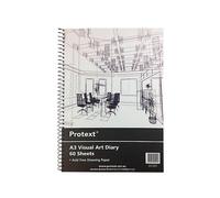 Diario Protext Visual Art, 60 fogli, 110 g/m², con lato bianco, rilegatura a spi