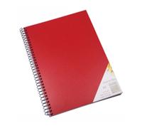 Diario Quill A4 a spirale per arti visive, 60 fogli, copertina rossa professiona