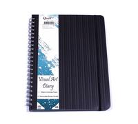 Diario Quill Premium Visual Art con carta tascabile nera da 120 pagine