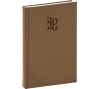 Diario quotidiano NOTIQUE Essenza 2026, colore nocciola, 15 x 21 cm