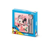 DIARIO ROSA CON CHIAVE MINNIE MOUSE + PENNA FASHION MINNIE MOUSE GARDEN