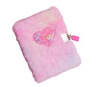 Diario rosa con serratura, diario del cuore per ragazze | Notebook segreto con lati e blocchi foderati - Diario di scrittura per bambini e ragazze, taccuino da peluche, questo diario rosa