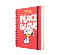 Grupo Erik Diario Scuola 2026 2027 Snoopy Peanuts - Agenda Settimanale 2026 2027 A5 per Scuola Medie e Superiore, 12 Mesi | Diario Scolastico con Copertina Rigida, Stickers e Tasca Interna