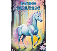 Diario scolastico con fantasia unicorno, 90 pagine