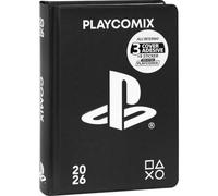 Diario scuola 16 Mesi PlayComix 2025-2026, Copertina Rigida con Stickers Adesivi e Contenti Esclusivi Playstation, Medie o Superiori, 12 x 16.5H + omaggio portachiave fischietto e penna multicolore