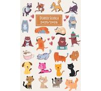 Diario Scuola 2025 2026 bambina Gatti: Planner Scolastico da Settembre 2025 a Luglio 2026 | Formato A5 | Agenda Scolastica Giornaliera 25/26.