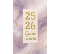 Diario scuola 2025 2026 Marmo: Pianificatore giornaliero per ragazze e ragazzi | Materiale scolastico medie elementari superiori università | Copertina