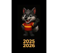 Diario Scuola 2025 2026: Per tifosi romanisti: Lupo giallo-rosso - Agenda Giornaliera Scolastica: Ideale per Scuole Elementari Medie Superiori - Planner Scolastico da Settembre 2025 ad Agosto 2026