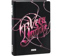 Diario Scuola Vera Baddie Anna 2025-2026, Agenda Giornaliera 16 Mesi per Ragazze Scuola Elementare e Medie, 12x16.5 cm + Astuccio zip Be you Rosa + portachiave pailettes e penna multicolore