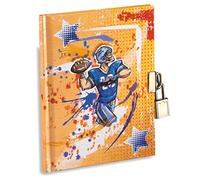 Diario segreto con lucchetto in metallo e 2 chiavi Dimensioni cm14,5x18, 64 fg bianchi equivalente a 128 pg Un diario speciale per ragazzi un amico a cui scrivere amicizie pensieri amori,Rugby