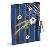 Diario segreto con lucchetto in metallo e 2 chiavi Dimensioni cm14,5x18, 64 fg bianchi equivalente a 128 pg Un diario speciale per ragazzi un amico a cui scrivere amicizie pensieri amori,Blu Nero