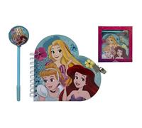 Diario segreto con penna Principesse Disney per bambini 2 pezzi diario a forma di cuore con lucchetto penna con applicazione