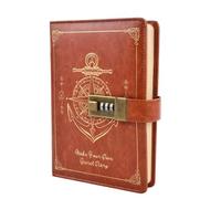 Diario Segreto con Serratura, A5 in Pelle Pu con Codice, 224 Pagine, Taccuino Intimo per Bambina e Bambino, Regalo di Compleanno, Diario Segreto Vintage con Lucchetto, Quaderno con Password Bloccata