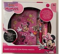 Diario dei segreti con lucchetto penna magica penna clip e accessori con licenza disney minnie
