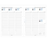 Diario Settimanale A4 Inglese Verticale Carta Bianca Con Note